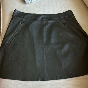 Stylish Dark Leather Mini Skirt